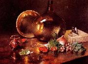 William Merritt Chase Still Life Brass and Glass Date oil painting artist